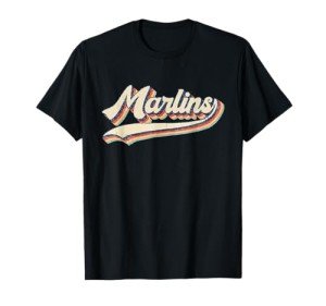 Marlins Name Retro Vintage Gift for Men Women Boy Girl T-Shirt