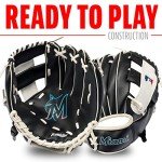 Franklin Sports MLB Youth Teeball Glove + Foam Ball Set - Kids Miami Marlins Baseball + Teeball Mitt and Ball - Perfect First Kids Glove - 9.5"