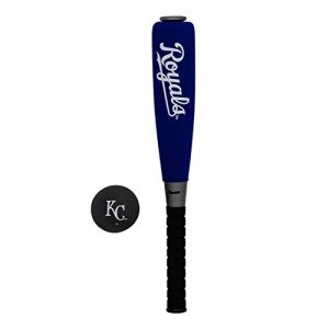 Franklin Sports Kansas City Royals Foam Bat & Ball Set - Soft Jumbo Team Baseball Bat and Ball Team Logo - MLB Official Licensed Product, Blue, 21-Inch