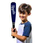 Franklin Sports Kansas City Royals Foam Bat & Ball Set - Soft Jumbo Team Baseball Bat and Ball Team Logo - MLB Official Licensed Product, Blue, 21-Inch