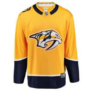 Fanatics Youth Nashville Predators Home Breakaway Jersey Size S/M Ages 8-12 Years NHL Licensed Hockey Jersey Yellow, Small-Medium