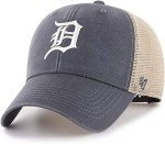 '47 MLB Flagship Wash Mesh MVP Adjustable Hat, Adult One Size Fits All (Detroit Tigers, One Size, Vintage Navy)