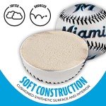 Franklin Sports Miami Marlins MLB Team Baseball - MLB Team Logo Soft Baseballs - Toy Baseball for Kids - Great Decoration for Desks and Office