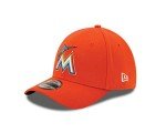 MLB Miami Marlins Junior Team Classic Road 39Thirty Stretch Fit Cap, Orange, Child/Youth