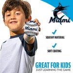 Franklin Sports Miami Marlins MLB Team Baseball - MLB Team Logo Soft Baseballs - Toy Baseball for Kids - Great Decoration for Desks and Office