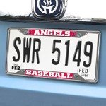 FANMATS 26610 Los Angeles Angels Chrome Metal License Plate Frame, Team Colors, 6.25in x 12.25in