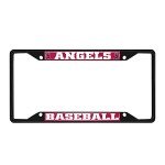 Fan Mats 31308: Los Angeles Angels Metal License Plate Frame Black Finish