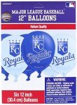Kansas City Royals Blue Printed Latex Balloons - 12" (Pack Of 6) – Premium Quality Party Decor For Diehard Fans
