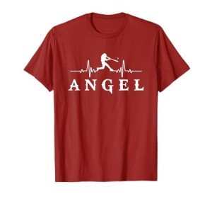 Angel Baseball Heartbeat For Baseball Players And Fans T-Shirt