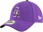 New Era Unisex-Adult MLB The League 9FORTY Alternate Primary Logo Adjustable Hat Cap One Size Fits All - Colorado Rockies Purple