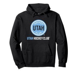 Utah Hockey Club Power Play Black Officially Licensed Pullover Hoodie