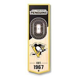 NHL Pittsburgh Penguins - PPG Paints Arena 3D Banner, Team Colors, 6" x 19"