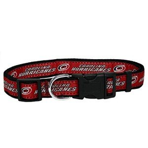 Pets First NHL Carolina Hurricanes Collar for Dogs & Cats, Large. - Adjustable, Cute & Stylish! The Ultimate Hockey Fan Collar!