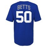Mookie Betts Los Angeles Dodgers MLB Kids Youth 8-20 Blue Official Player Name & Number Jersey T-Shirt (US, Numeric, 10, 12, Regular, Blue)