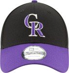 New Era Unisex-Adult MLB The League 9FORTY 2-Tone Adjustable Hat Cap One Size Fits All - Colorado Rockies Black Purple