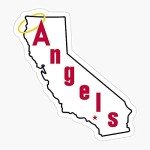 Los Sports Angeles Vintage California Baseball Angels Throwback - Sticker Graphic - Waterbottles, Hydroflask, Laptops, Phones, Cars, Lockers, Binders Decal Sticker