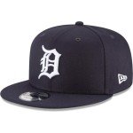 New Era Unisex-Adult MLB 9Fifty Team Color Primary Logo Adjustable Snapback Hat Cap One Size Fits All - Detroit Tigers Navy