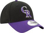 New Era Unisex-Adult MLB The League 9FORTY 2-Tone Adjustable Hat Cap One Size Fits All - Colorado Rockies Black Purple
