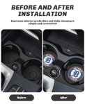 2PCS Car Cup Holder Coaster,Auto Cup Holder Insert Coaster for Detroit Tigers Baseball Fans, Non-Slip Car Drink Holder Coaster, Car Interior Accessories, Detroit Tigers