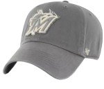 47 MLB Perfect Game Clean Up Adjustable Hat Cap, Adult One Size - Miami Marlins Gray