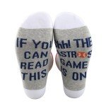 TSOTMO 2 Pairs Baseball Socks Funny Birthday Gift Baseball Fans Gift Baseball Socks For Men Players (ASTROS socks)