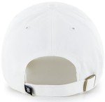 47 MLB White Team Color Primary Logo Clean Up Adjustable Strap Hat Cap, Adult One Size Fits All - Detroit Tigers White