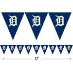 Detroit Tigers Blue & White Pennant Banner - (12 ft) 1 Count - Perfect For Game Day Parties & Events