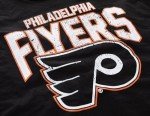Calhoun NHL Distressed Team Logo Ladies Flowy Racerback Crochet Lace Tank Top (Philadelphia Flyers, X-Large)