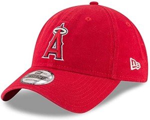 New Era Unisex-Adult MLB Core Classic 9TWENTY Team Color Home Adjustable Hat Cap One Size Fits All - Los Angeles Angels Red