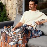 KLFELK Houston Blanket, Baseball Gifts for Men Women, Baseball Merch Fans Coach Gifts 60"x50" Flannel Sports Blankets and Throws for Birthday Game Day.