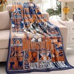 KLFELK Houston Blanket, Baseball Gifts for Men Women, Baseball Merch Fans Coach Gifts 60"x50" Flannel Sports Blankets and Throws for Birthday Game Day.