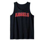 Angels California Souvenir Trip College Style Red Text Tank Top