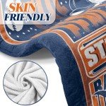 KLFELK Houston Blanket, Baseball Gifts for Men Women, Baseball Merch Fans Coach Gifts 60"x50" Flannel Sports Blankets and Throws for Birthday Game Day.