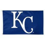 WinCraft Kansas City Royals 3x5 Flag, Sewn Quad-Stitched Ends, Brass Grommets, Vibrant Material, Indoor/Outdoor Use