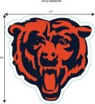 NFL Siskiyou Sports Fan Shop Chicago Bears Auto Decal 8 inch sheet Team Color