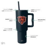 Simple Modern Officially Licensed NFL Chicago Bears 40oz Tumbler with Handle and Straw Lid | Football Insulated Cup Stainless Steel | Gifts for Men, Women | Trek Collection | Chicago Bears