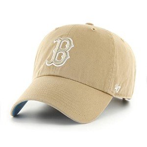 47 Boston Red Sox Ballpark Clean Up Dad Hat Baseball Cap (Khaki/Blue)