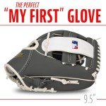 Franklin Sports MLB Youth Teeball Glove + Foam Ball Set - Kids Oakland Athletics Baseball + Teeball Mitt and Ball - Perfect First Kids Glove - 9.5"