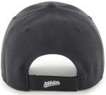 47 Brand MLB Black White Primary Logo MVP Adjustable Structure Baseball Cap Hat, Adult One Size Fits All - Oakland Athletics Black White