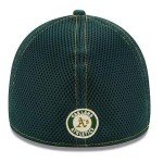 New Era MLB 39Thirty Neo Team Color Primary Logo Strech Fit Flex Baseball Cap Hat - Oakland Athletics Green - Large-X-Large