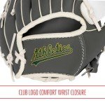 Franklin Sports MLB Youth Teeball Glove + Foam Ball Set - Kids Oakland Athletics Baseball + Teeball Mitt and Ball - Perfect First Kids Glove - 9.5"