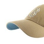 47 Boston Red Sox Ballpark Clean Up Dad Hat Baseball Cap (Khaki/Blue)
