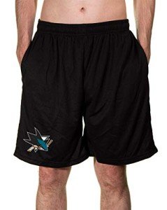 Calhoun NHL Men's Team Logo Air Mesh Shorts (San Jose Sharks, Small)