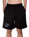 Calhoun NHL Men's Team Logo Air Mesh Shorts (San Jose Sharks, Small)