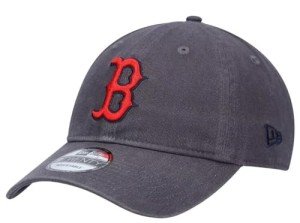 New Era MLB Core Classic 9TWENTY Graphite Charcoal Color Adjustable Hat Cap One Size Fits All (US, Alpha, One Size, Boston Red Sox Graphite Charcoal)