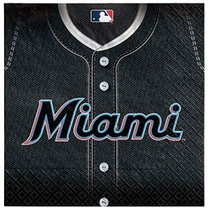 Miami Marlins Party Napkins - 6 1/2" x 6 1/2" | Pack of 36