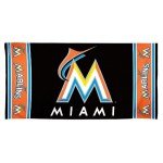 MLB Miami Marlins 30 by 60 Fiber Reactive Beach Towel