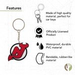 Desert Cactus New Jersey Devils Keychain NHL National Hockey League Car Keys Holder (PVC)