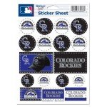 WinCraft MLB Colorado Rockies Vinyl Sticker Sheet, 5" x 7"