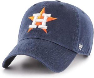 47 Brand MLB Team Color Home Primary Logo Clean Up Adjustable Baseball Cap Hat, Adult One Size Fits All - Houston Astros Navy